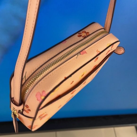 Coach c8699 Mini Camera Bag With Mystical Floral Print c8699 Faded Blush Multi - Picture 6 of 16